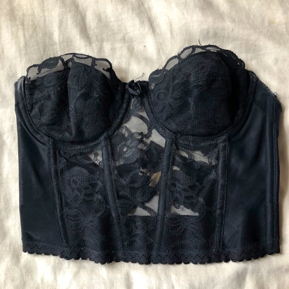 Other - Vintage Black Lace Bustier